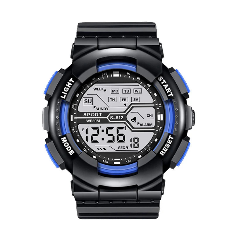 Digital Watches Sports LED Wristwatches Men's 30m Waterproof Watch Digital Light Stopwatch Watch for Men Student Teens