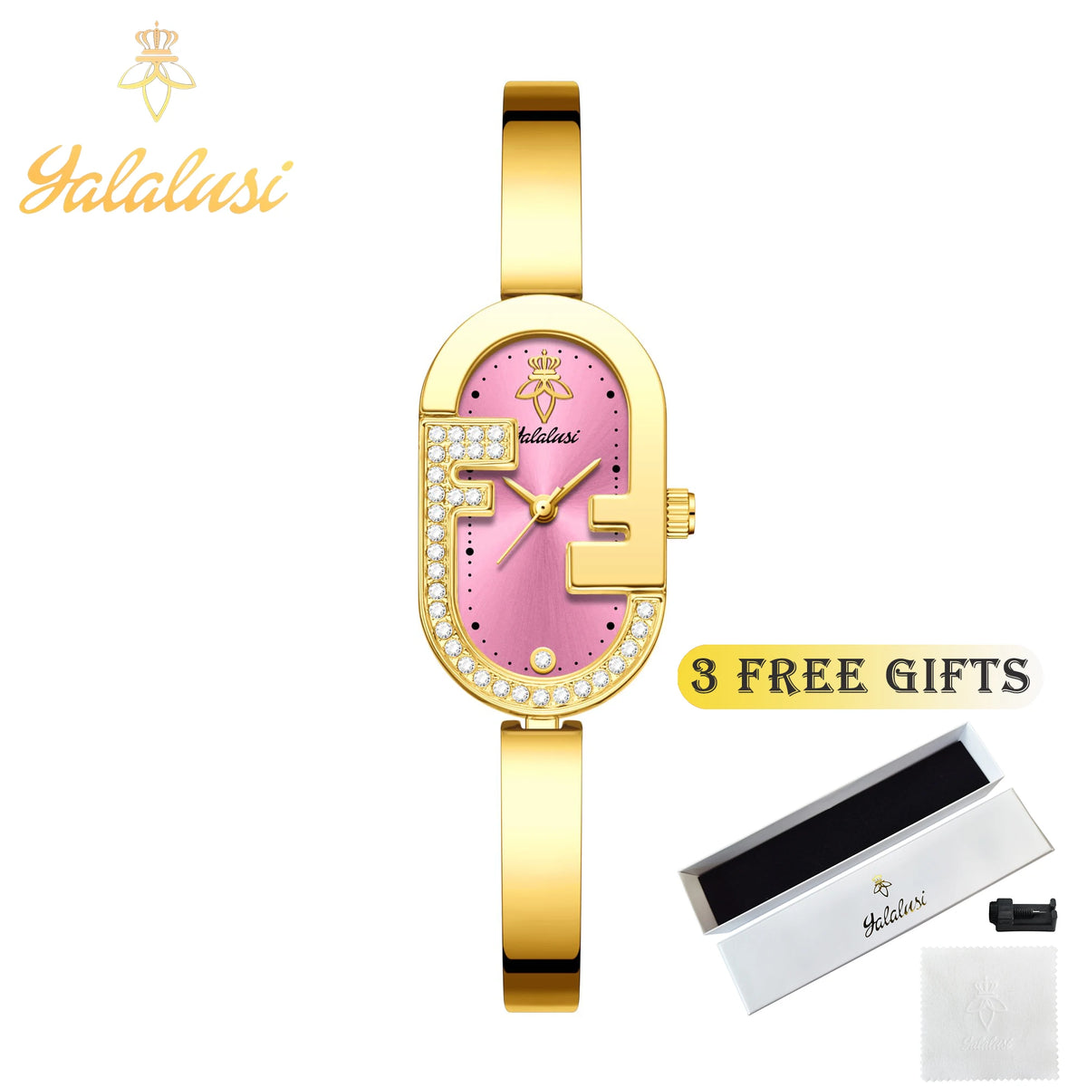 YaLaLuSi Women's Water-Resistant Quartz Watch: A Luxurious, Fashionable, and Elegant Bracelet Watch—The Perfect Gift for Girls