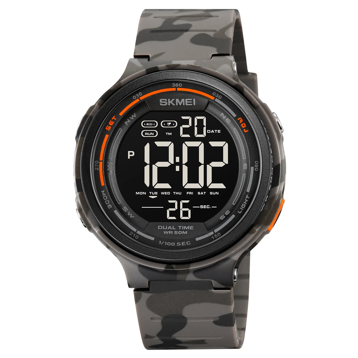 SKMEI Fashion Mens Sport Watches Digital LED Light Countdown For Men Women 5Bar Waterproof Wristwatches Alarm Clock