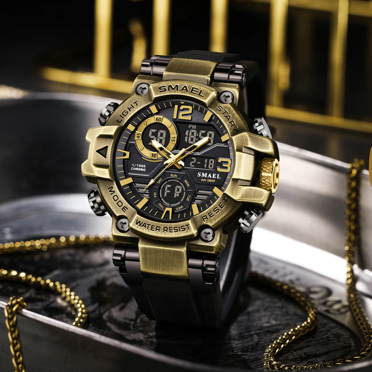 2025 SMAEL Sports Watches Men LED Watches New 50m Waterproof Digital Watches 8110 Shockproof Sports Watches for Men Electrionic