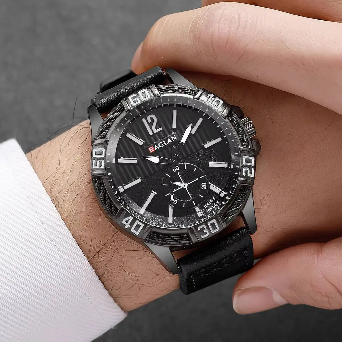Fashion Men's Watch Casual Leather Strap Men Business Wrist Watches Reloj Hombre（Without Box）