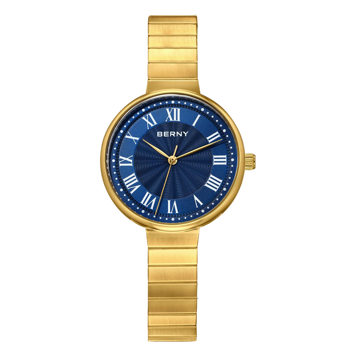 BERNY Women's Gold Watch Fashion Quartz Wristwatch Waterproof Top Brand Exquisite Stainless Steel Top New Watches for Ladies