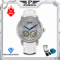 2026 PINDU Design New Diamond Mechanical Watch Men Top Luxury Double Flying Wheel Watch Sapphire Glass Waterproof Watch Leather