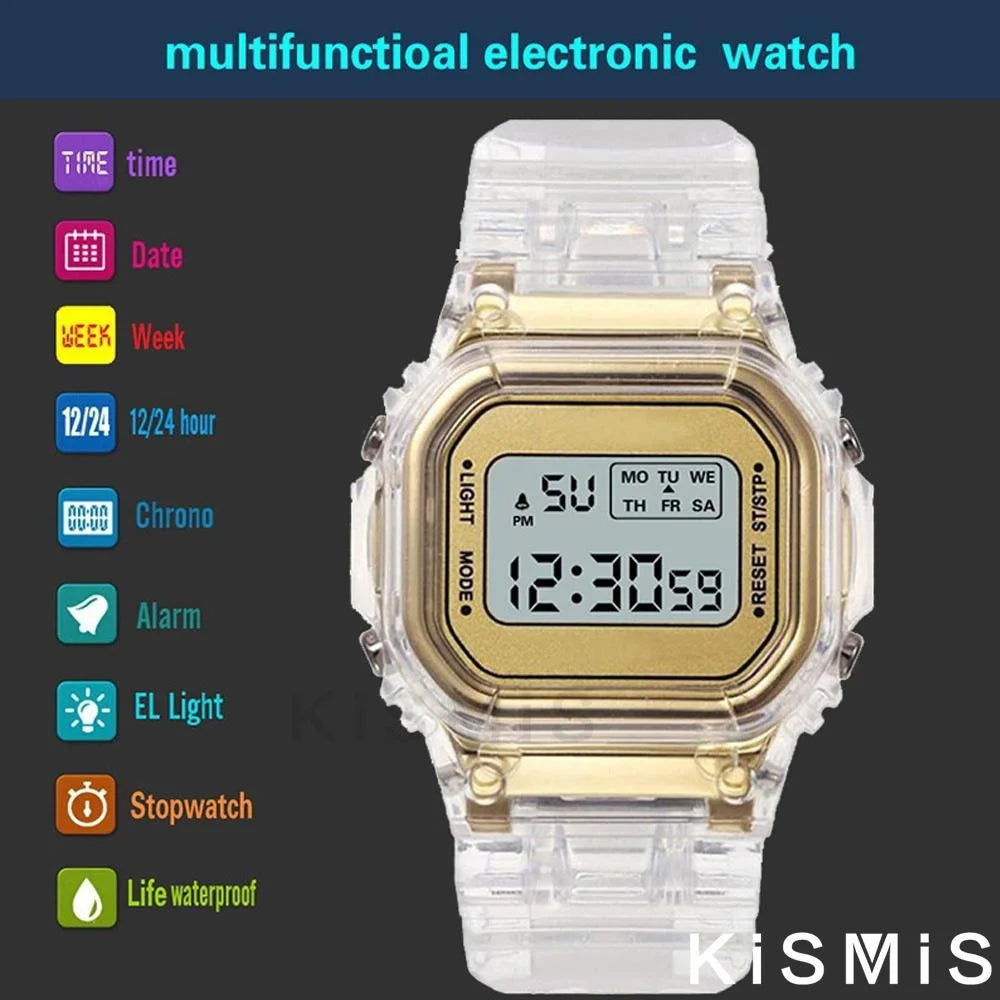 Square LED Digital Watch