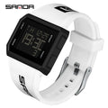 SANDA Brand Men's Digital Watch Chronograph Sport Electronic Bracelet Waterproof Men Wristwatch Alarm Clock Mens Watches 9003