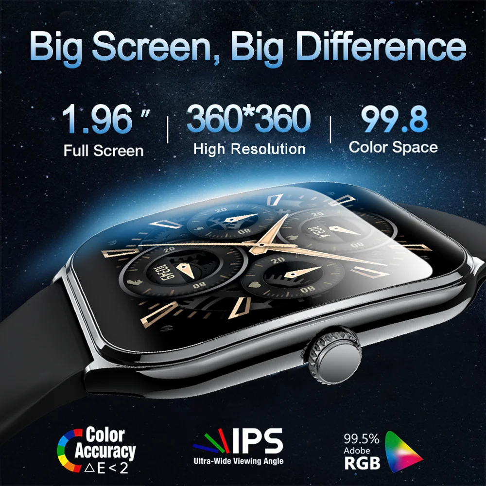 2026 New Ultra-thin Durable Women Smart Watch 1.96" Amoled Screen Sport Health Fitness Wireless Bluetooth Call Smartwatch