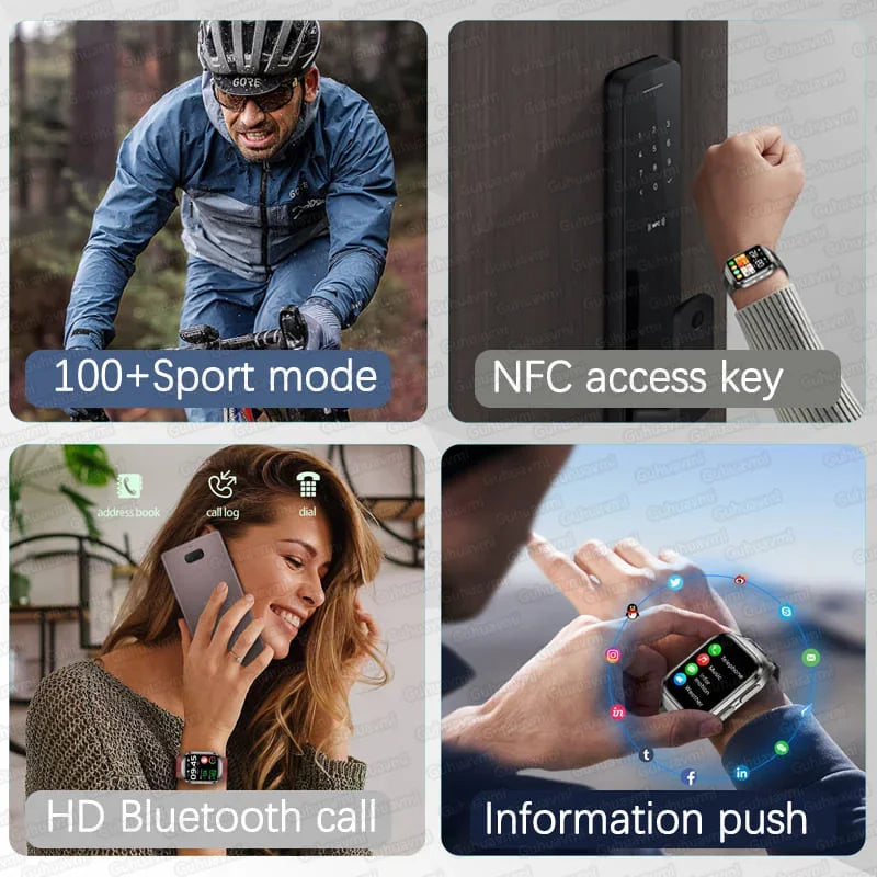 True Blood Pressure Smart Watch Air Pump Airbag Strap ECG PPG SpO2 Heart Rate Sleep Monitor 1.43" AMOLED Health Smart Bracelet