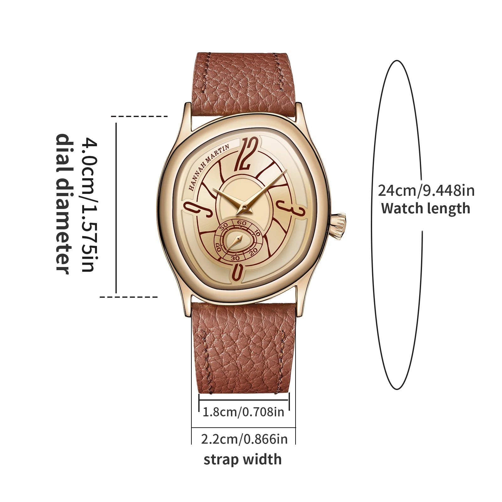 Geometric Leather Watch