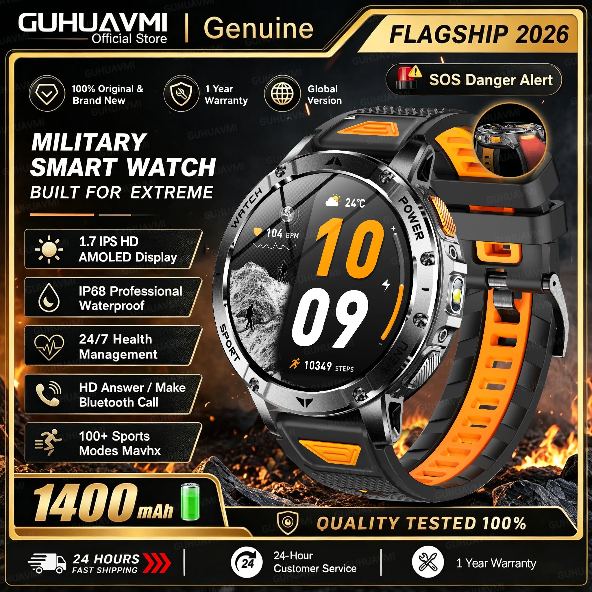 Rugged Steel Smartwatch