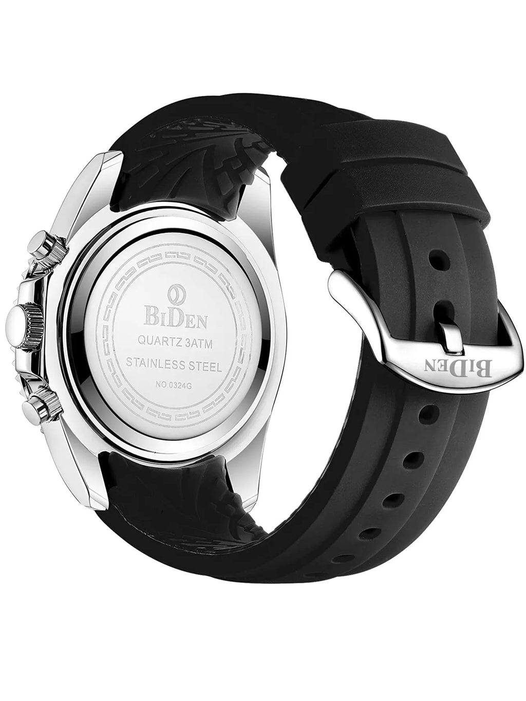 BIDEN Classic Green Watch For Man Fashion Casual Rubber Strap Wrist Watch Men With Calendar Reloj Hombre 2025 Hot Sale