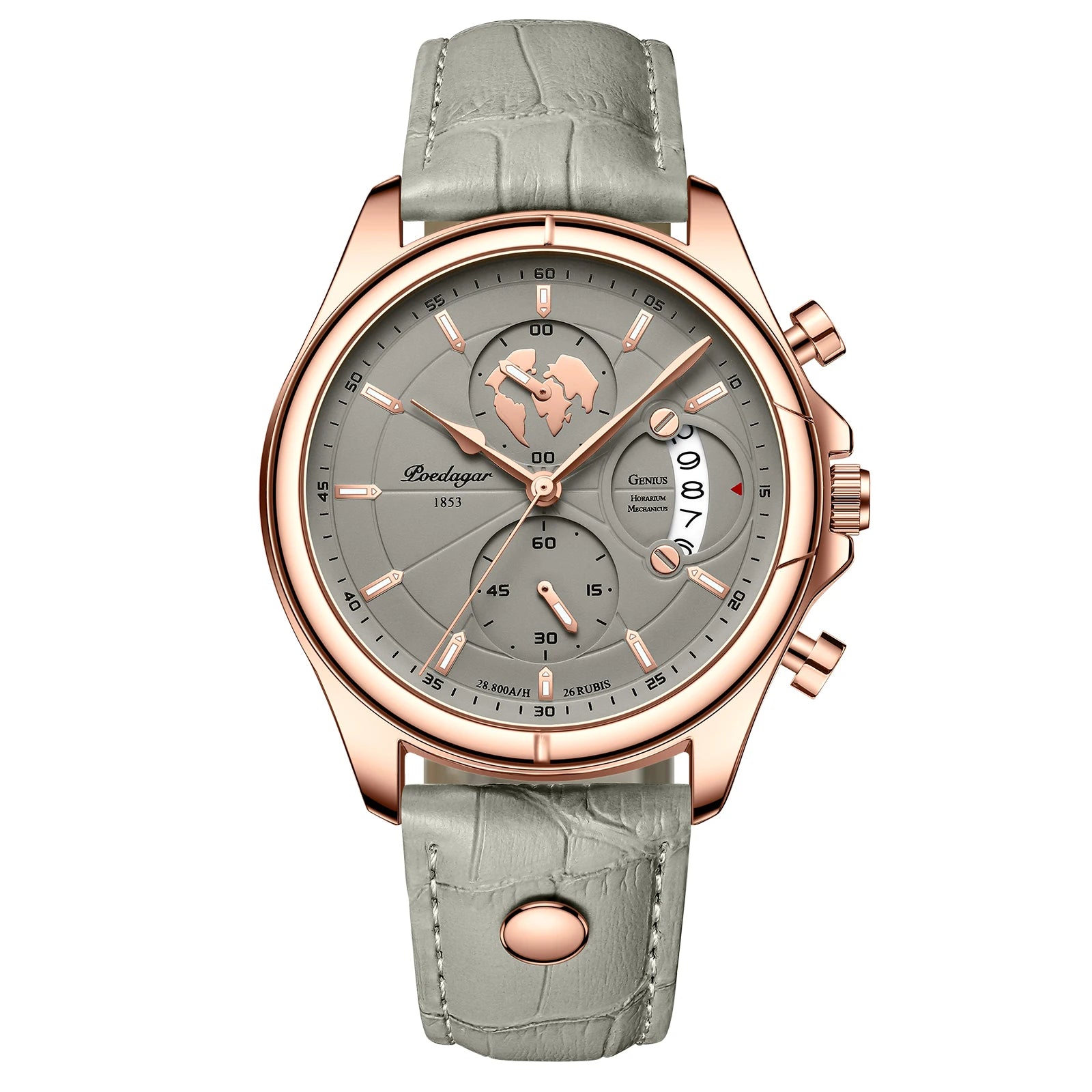Leather Chronograph Watch