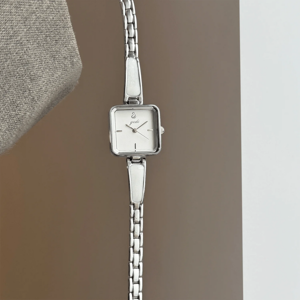 Elegant Quartz Women Watch Stainless Steel Bracelet Elegant Waterproof Ladies Dress Wristwatch Minimalist Office Daily Gift