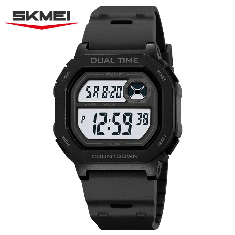 SKMEI 2543 Fashion Digital Watch Chronograph Sport Men's Watches Countdown Waterproof Electronic Clock electrónica часы