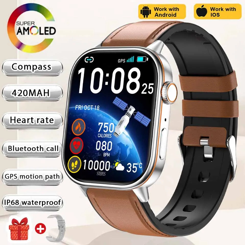 Newly Built-in GPS Sports Fitness Pilates Smart watch Women Fashion Precise Positioning 5ATM Waterproof Bluetooth Call Bracelets