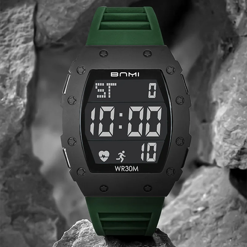 BNMI LED Digital Electronic Sports Watches for Men Multifunctional Military Waterproof Timing Outdoor Watch Men's Gift NEW