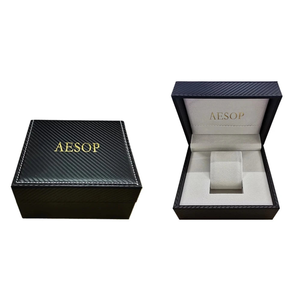 AESOP Men Wristwatch Real Tourbillon Clock Man Top Brand Luxury Mechanical Hand Wind Sapphire Crystal Wrist Watch Moon Phase