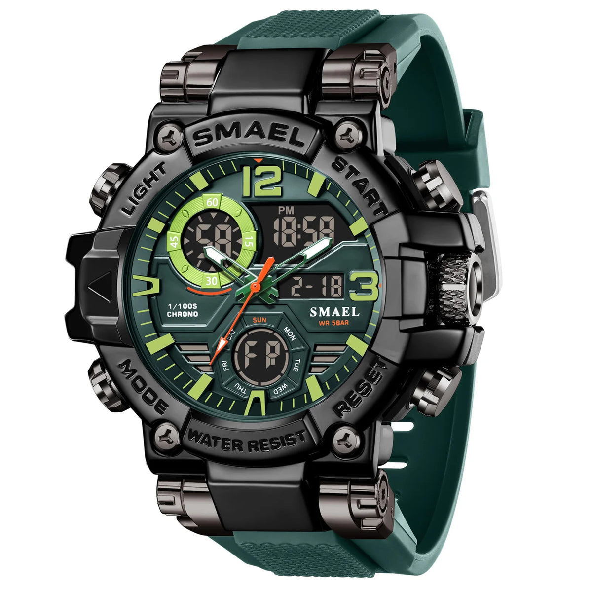 2025 SMAEL Sports Watches Men LED Watches New 50m Waterproof Digital Watches 8110 Shockproof Sports Watches for Men Electrionic