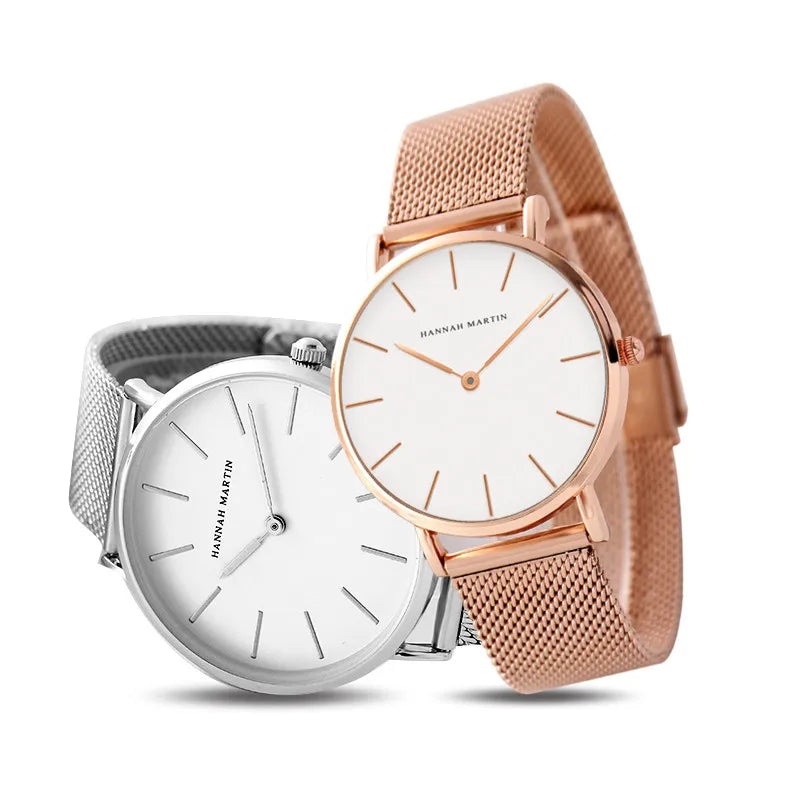 Mesh Strap Couple Watch