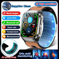 True Blood Pressure Smart Watch Air Pump Airbag Strap ECG PPG SpO2 Heart Rate Sleep Monitor 1.43" AMOLED Health Smart Bracelet