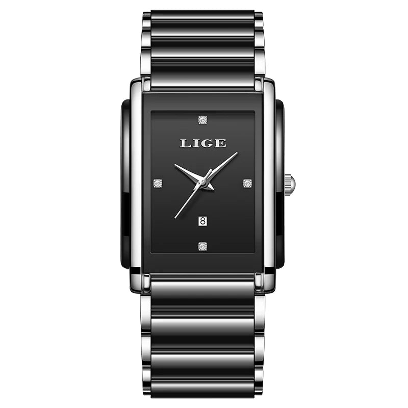 LIGE New Luxury Women Watches Elegant Ceramic Quartz Wristwatches Waterproof Date Fashion Gift For Ladies Watch Relojs Mujer+Box