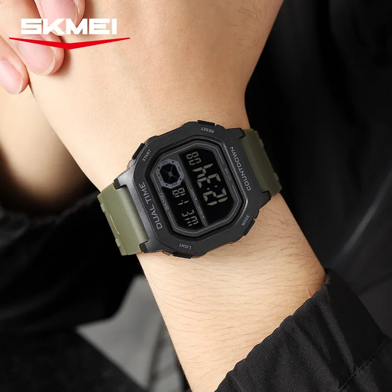 SKMEI 2543 Fashion Digital Watch Chronograph Sport Men's Watches Countdown Waterproof Electronic Clock electrónica часы