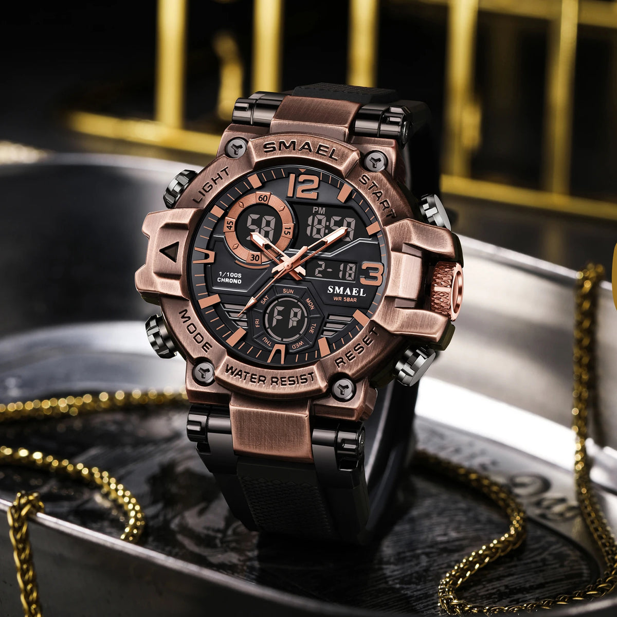2025 SMAEL Sports Watches Men LED Watches New 50m Waterproof Digital Watches 8110 Shockproof Sports Watches for Men Electrionic