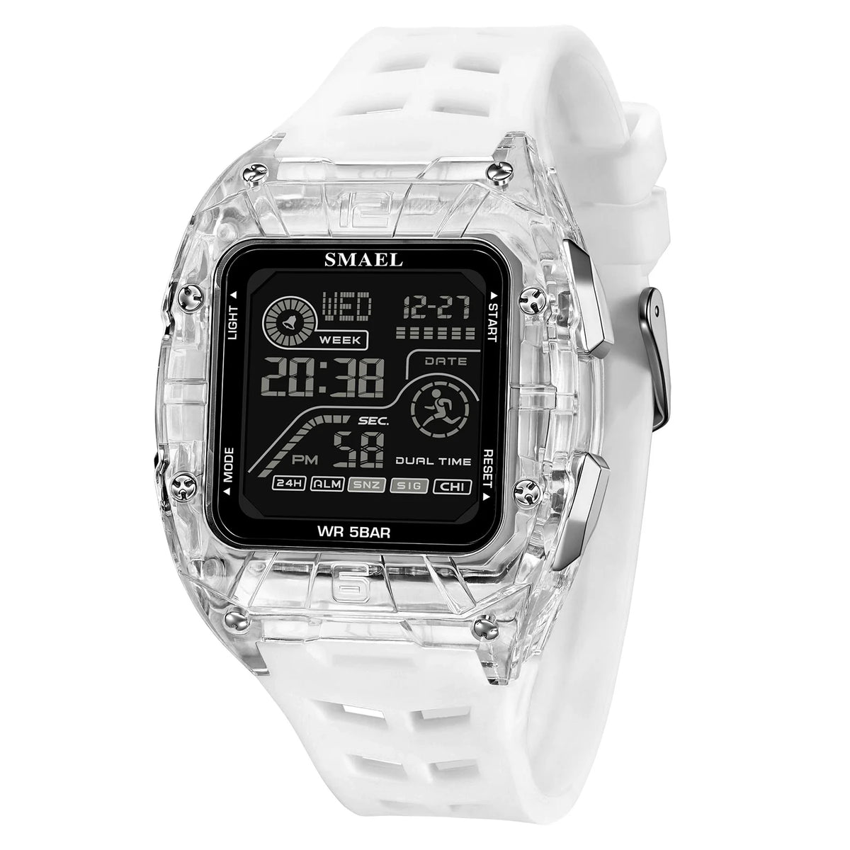 SMAEL8127 brand men's electronic watch fashion outdoor sports waterproof dial stopwatch alarm clock digital LED electronic watch