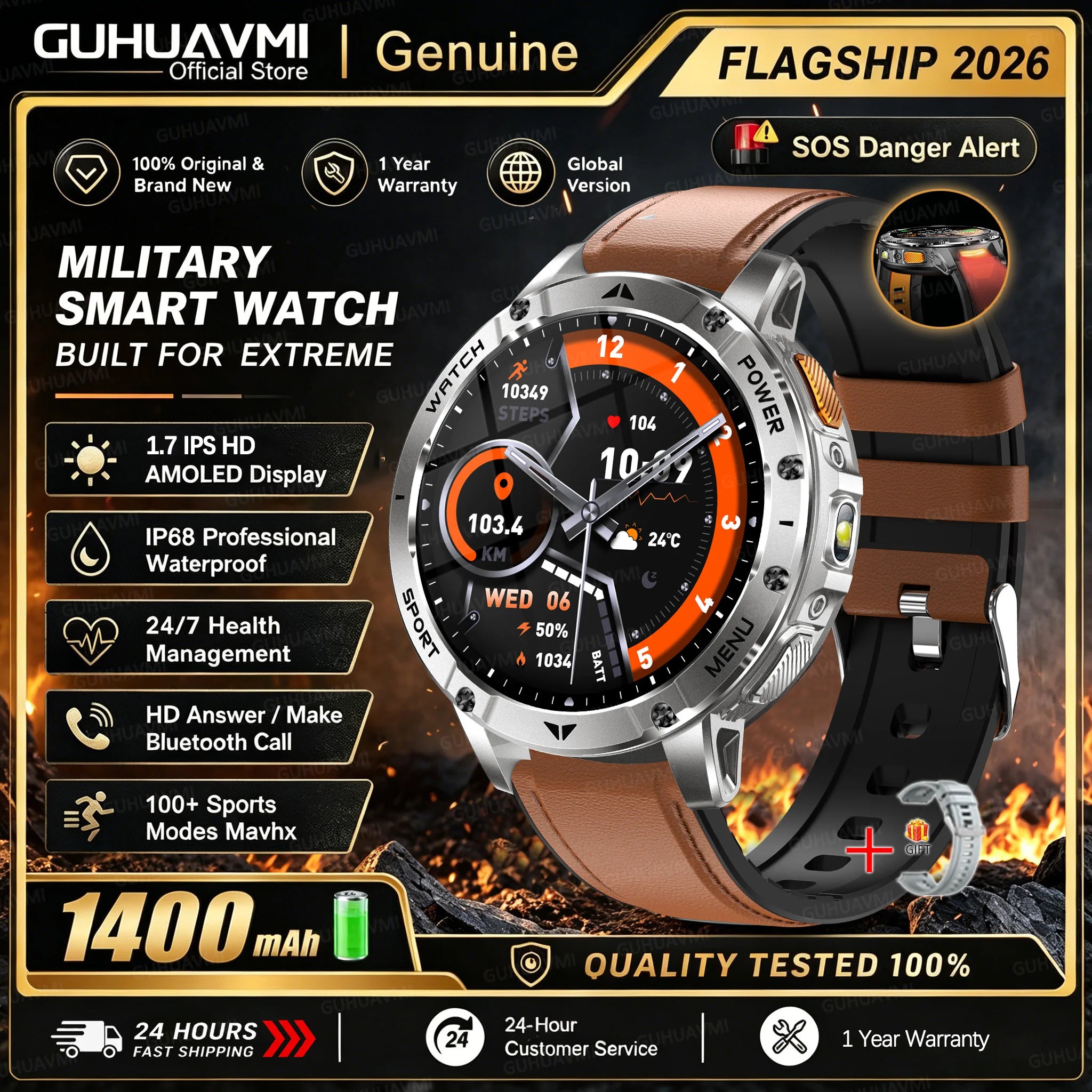 Rugged Steel Smartwatch