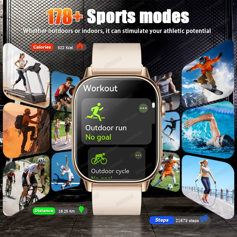 2026New Dual-band GNSS GPS Sports Smart Watches IP68K Swim Compass Heart rate tracker Military Bluetooth Call Bracelet Men Women