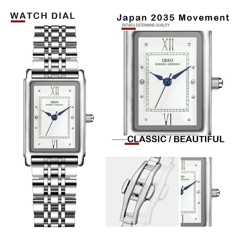 Rectangular Silver Watch