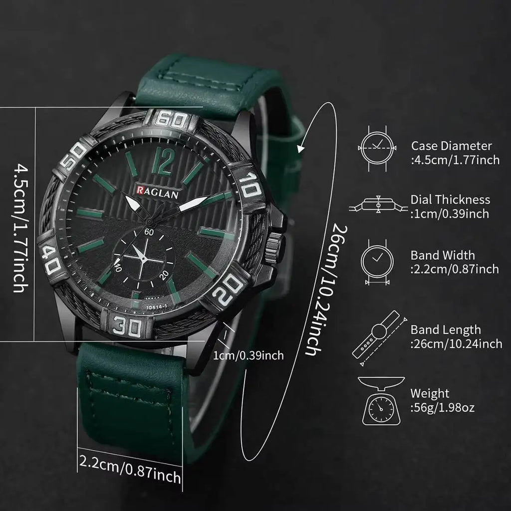 Fashion Men's Watch Casual Leather Strap Men Business Wrist Watches Reloj Hombre（Without Box）