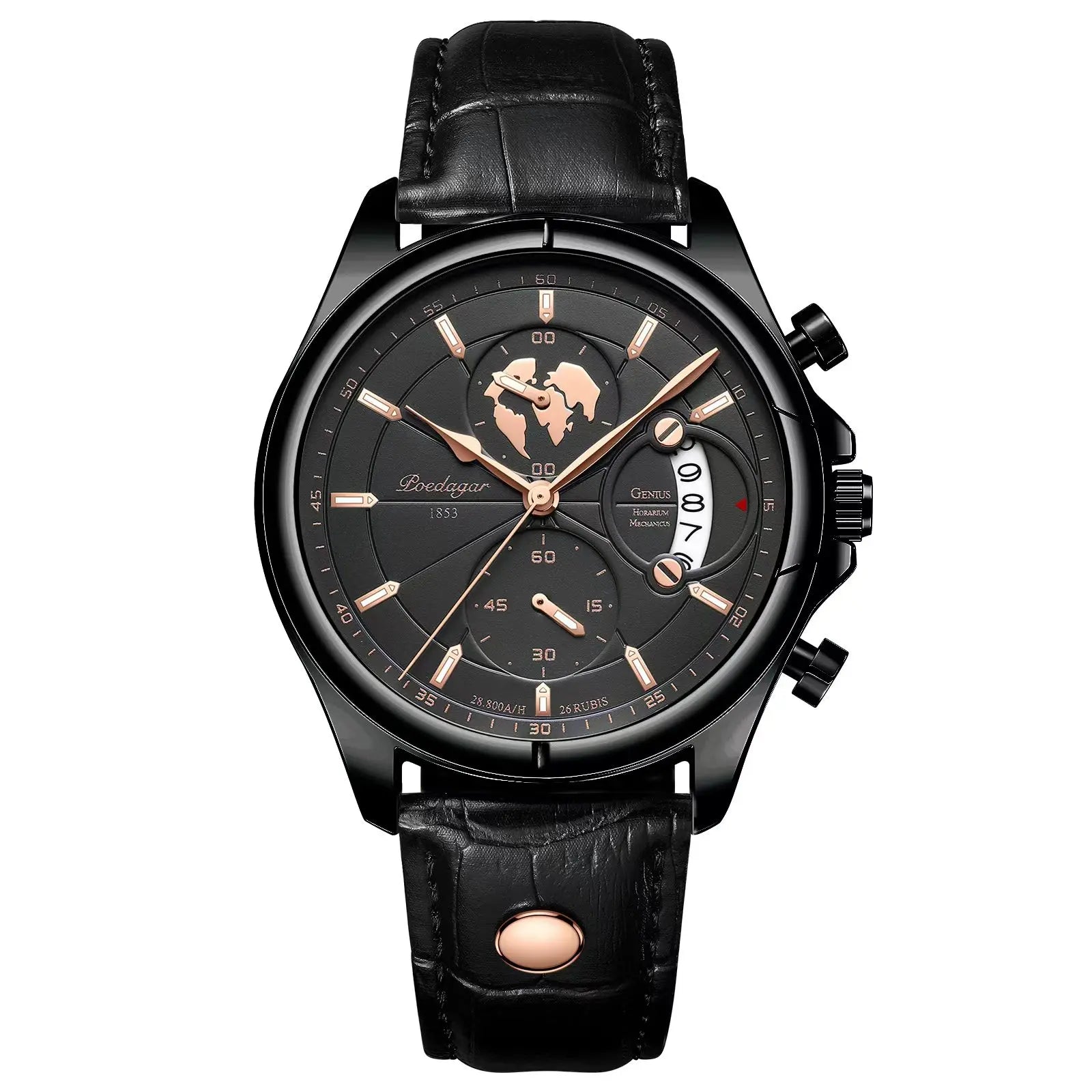 Leather Chronograph Watch