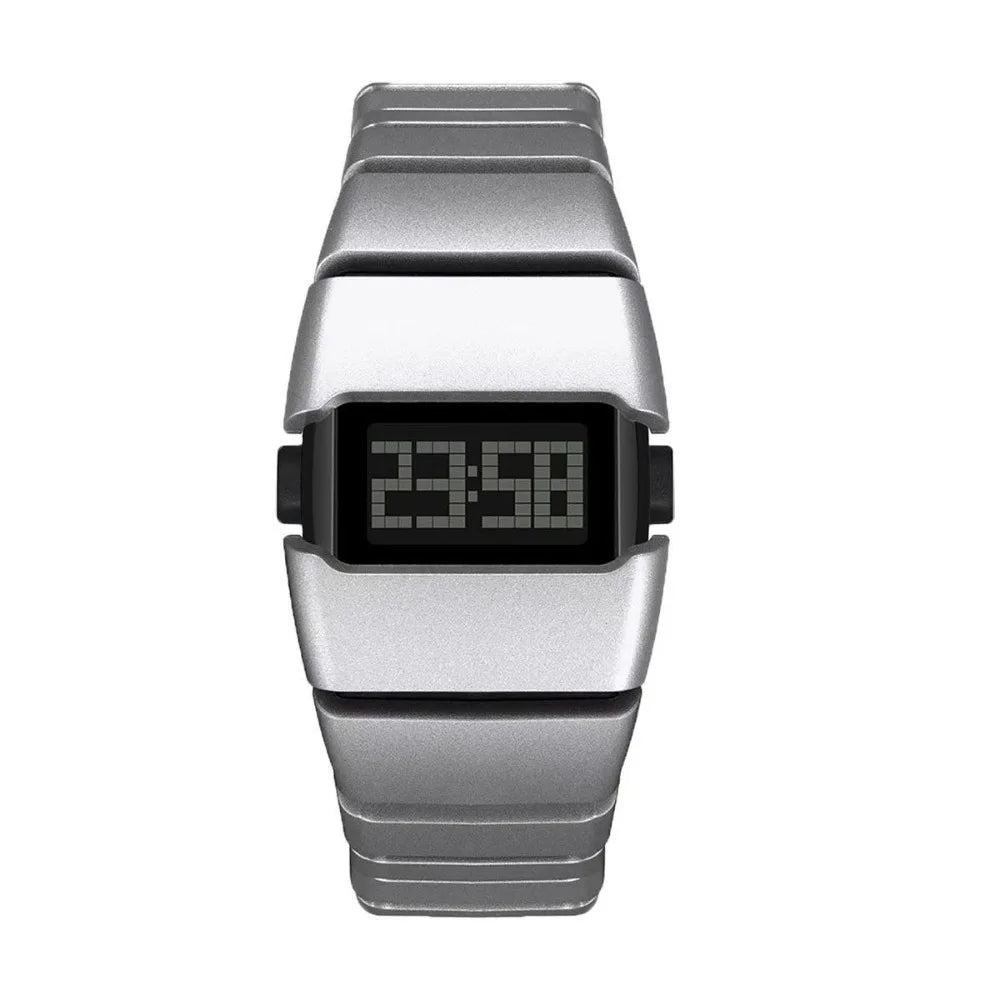 Plastic LED Electronic Watch Lightweight Digital Sports Watch Vintage Original Design Stainless Steel Wristwatch