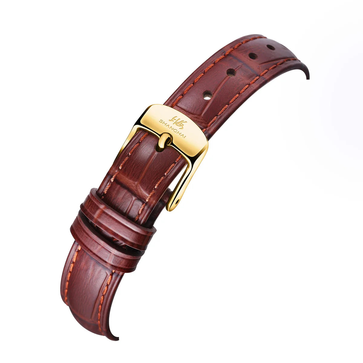 Shanghai Watch 30mm Women's Automatic Watches Calendar 50M Waterproof Mechanical Watch 18K Gold Star Sapphire Zirconia Dial 8933