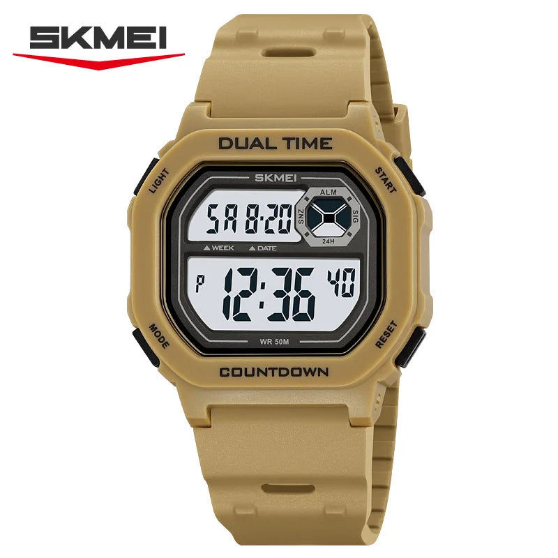 SKMEI 2543 Fashion Digital Watch Chronograph Sport Men's Watches Countdown Waterproof Electronic Clock electrónica часы