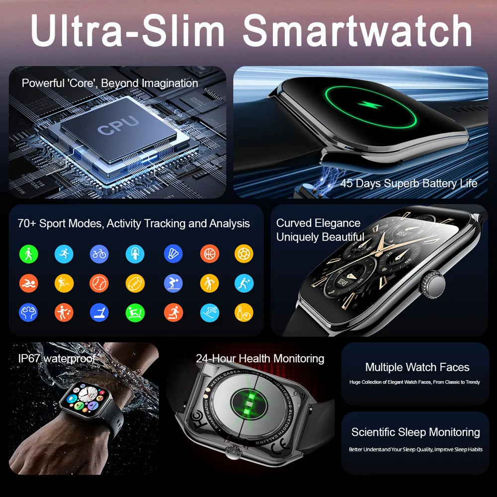 2026 New Ultra-thin Durable Women Smart Watch 1.96" Amoled Screen Sport Health Fitness Wireless Bluetooth Call Smartwatch