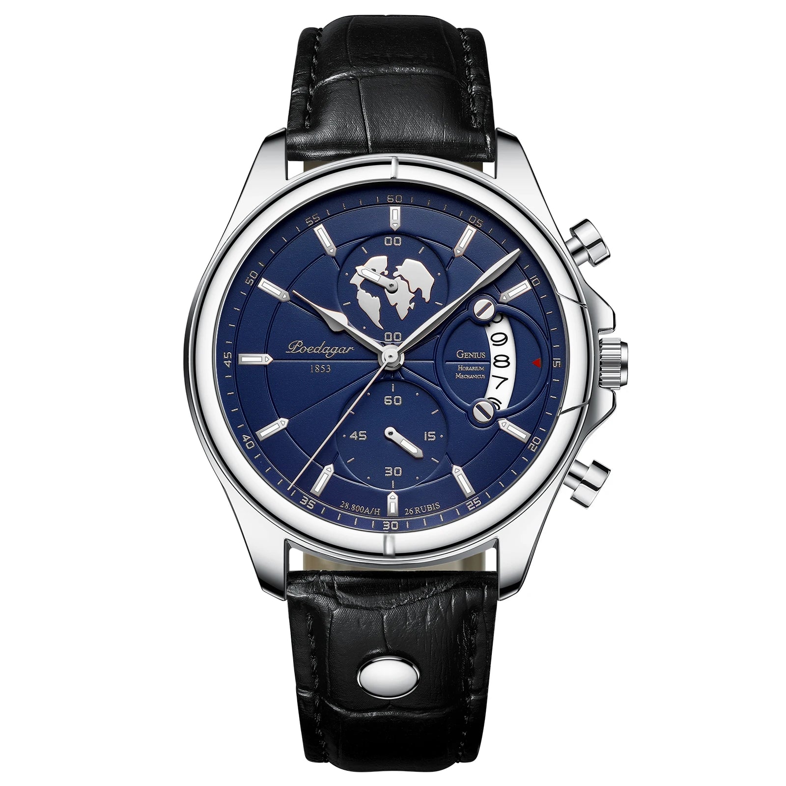 Leather Chronograph Watch