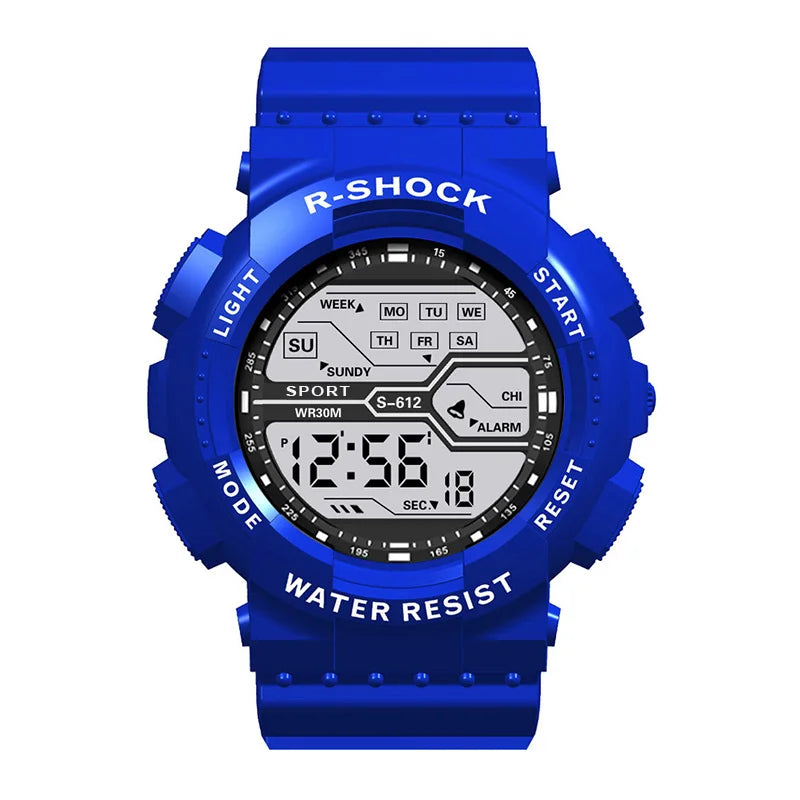 Digital Watches Sports LED Wristwatches Men's 30m Waterproof Watch Digital Light Stopwatch Watch for Men Student Teens