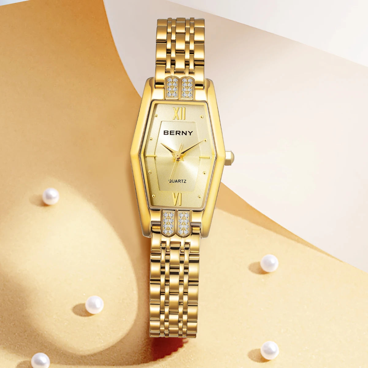 Gold Hexagon Bracelet Watch