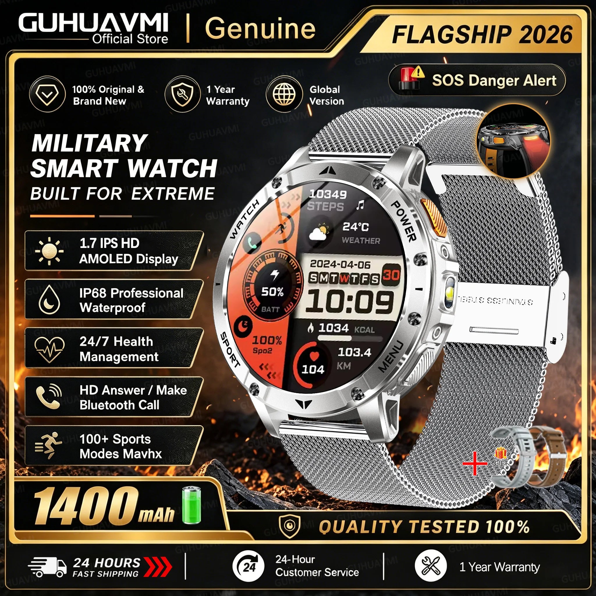 Rugged Steel Smartwatch