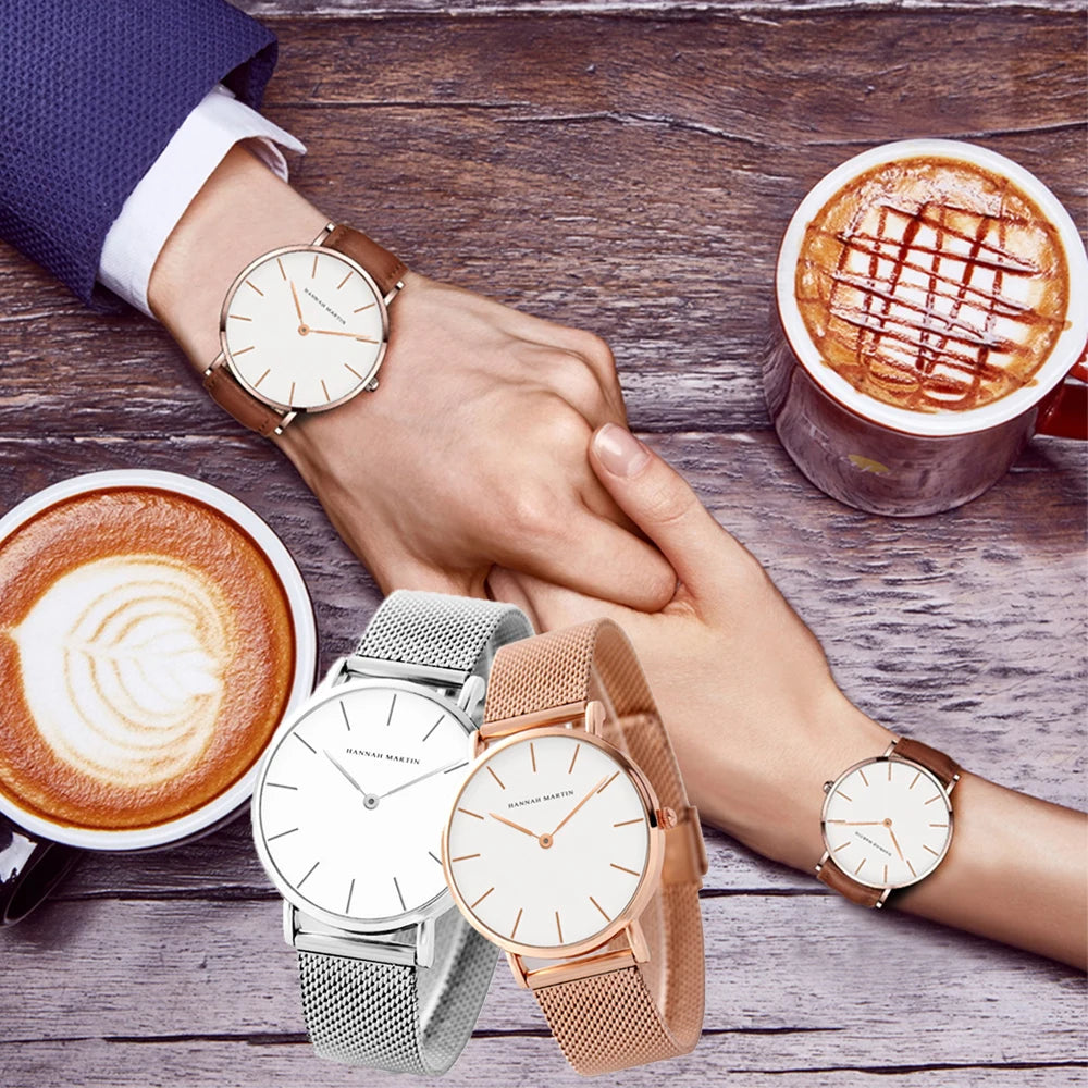 Mesh Strap Couple Watch