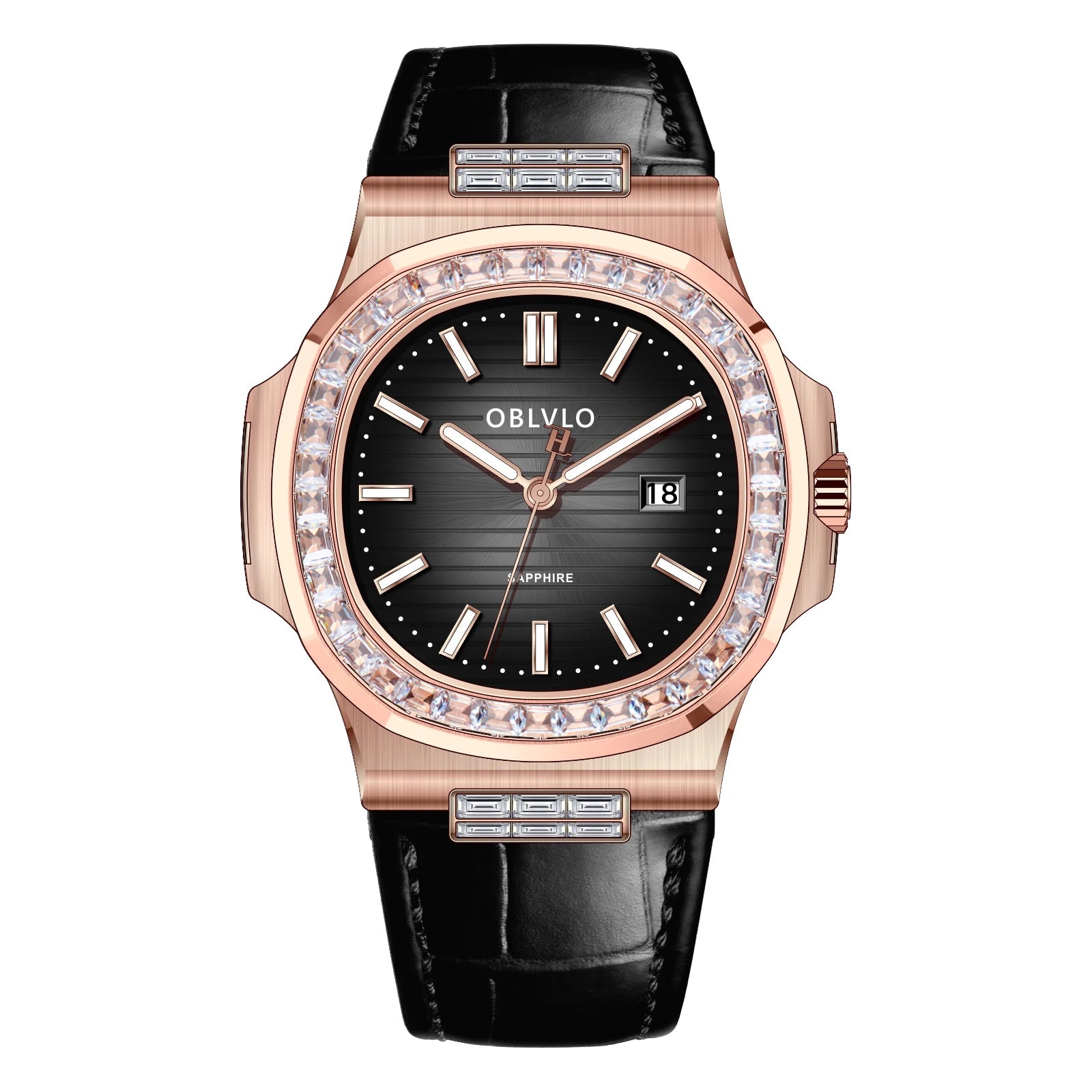 Rose Gold Leather Watch