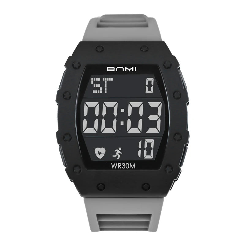 BNMI LED Digital Electronic Sports Watches for Men Multifunctional Military Waterproof Timing Outdoor Watch Men's Gift NEW