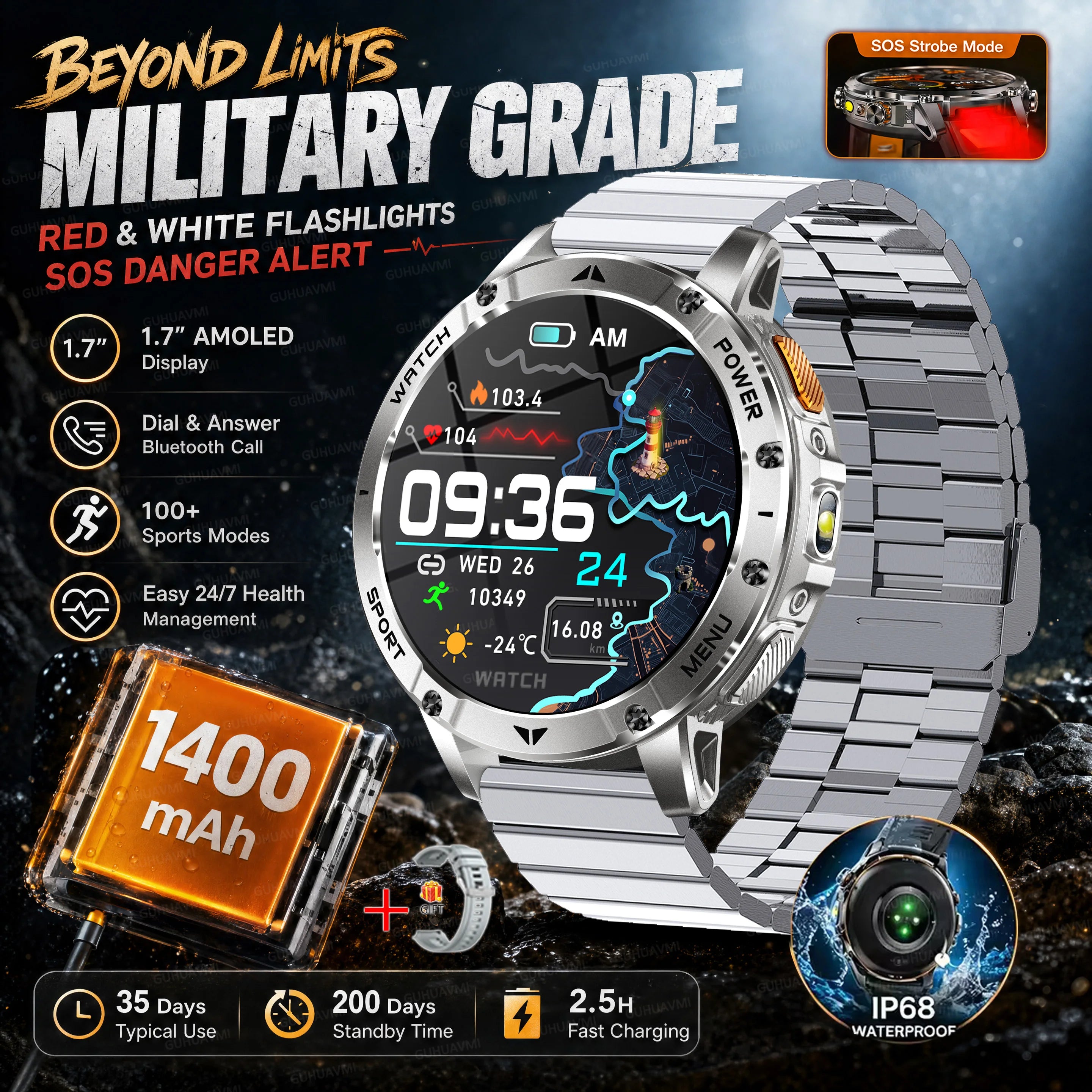Sapphire Military Smartwatch
