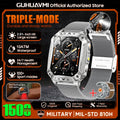 1500mAh Military Grade Smart Watch 100 Days Battery Life 10ATM Waterproof Bluetooth Call SOS Alert LED Flashlight Sports Watches