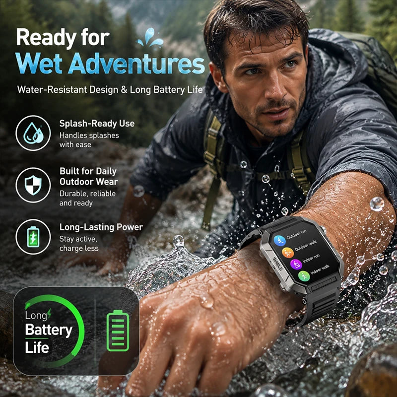 2026 New 2.02" Smart Watch Professional ECG & PPG Health Monitor Bluetooth Call GPS Track Recorder IP68 Waterproof for Men Women