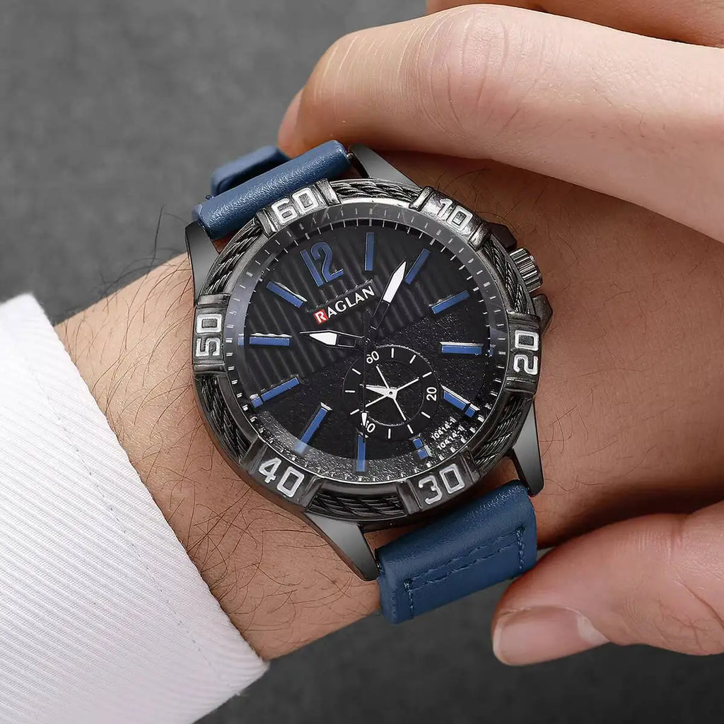 Fashion Men's Watch Casual Leather Strap Men Business Wrist Watches Reloj Hombre（Without Box）