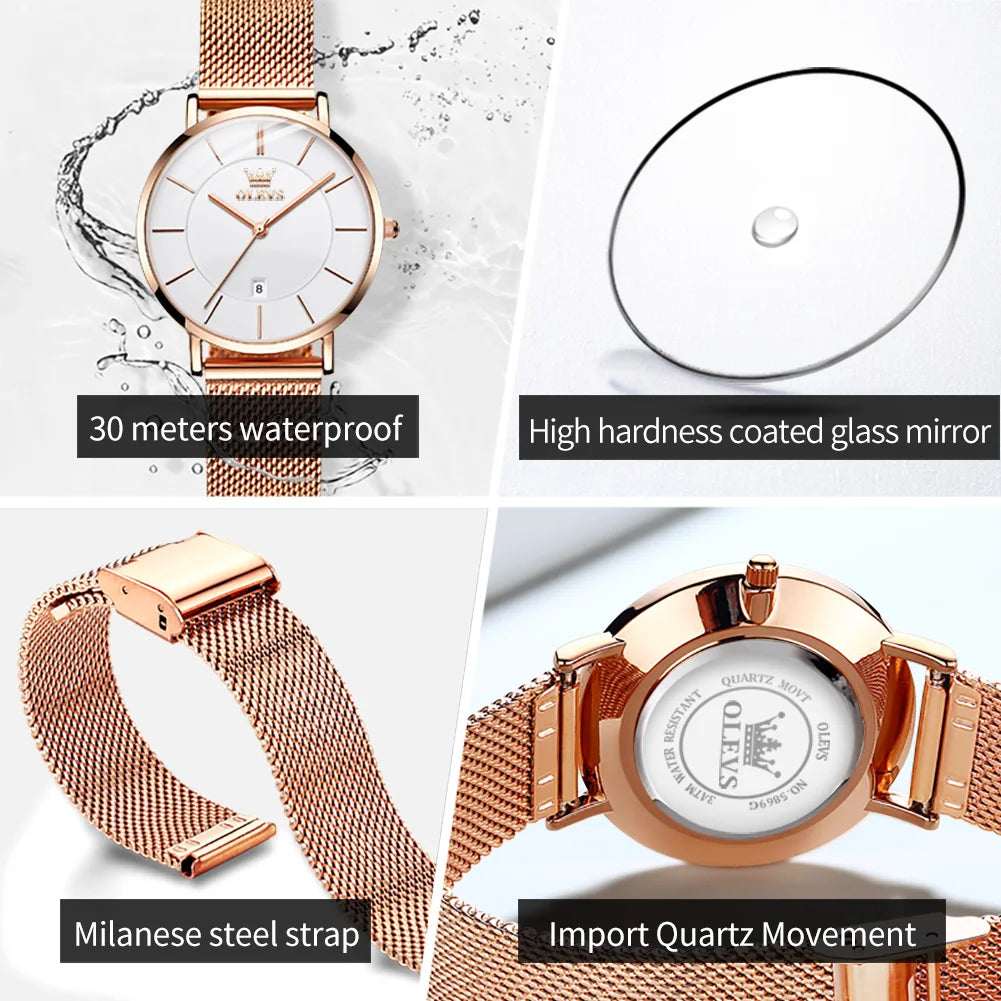 Slim Calendar Watch