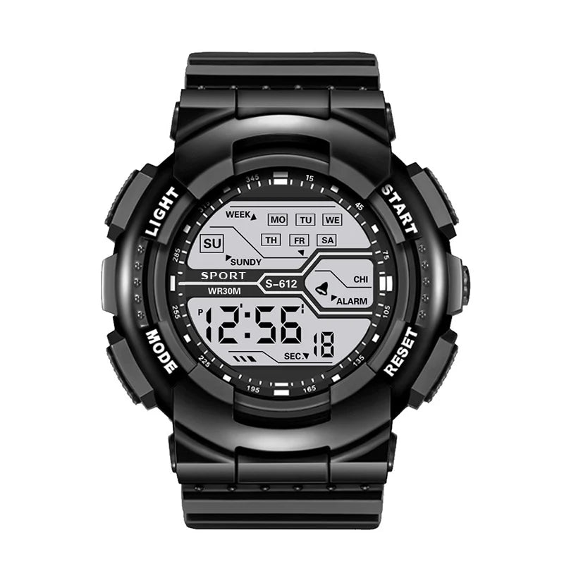 Digital Watches Sports LED Wristwatches Men's 30m Waterproof Watch Digital Light Stopwatch Watch for Men Student Teens