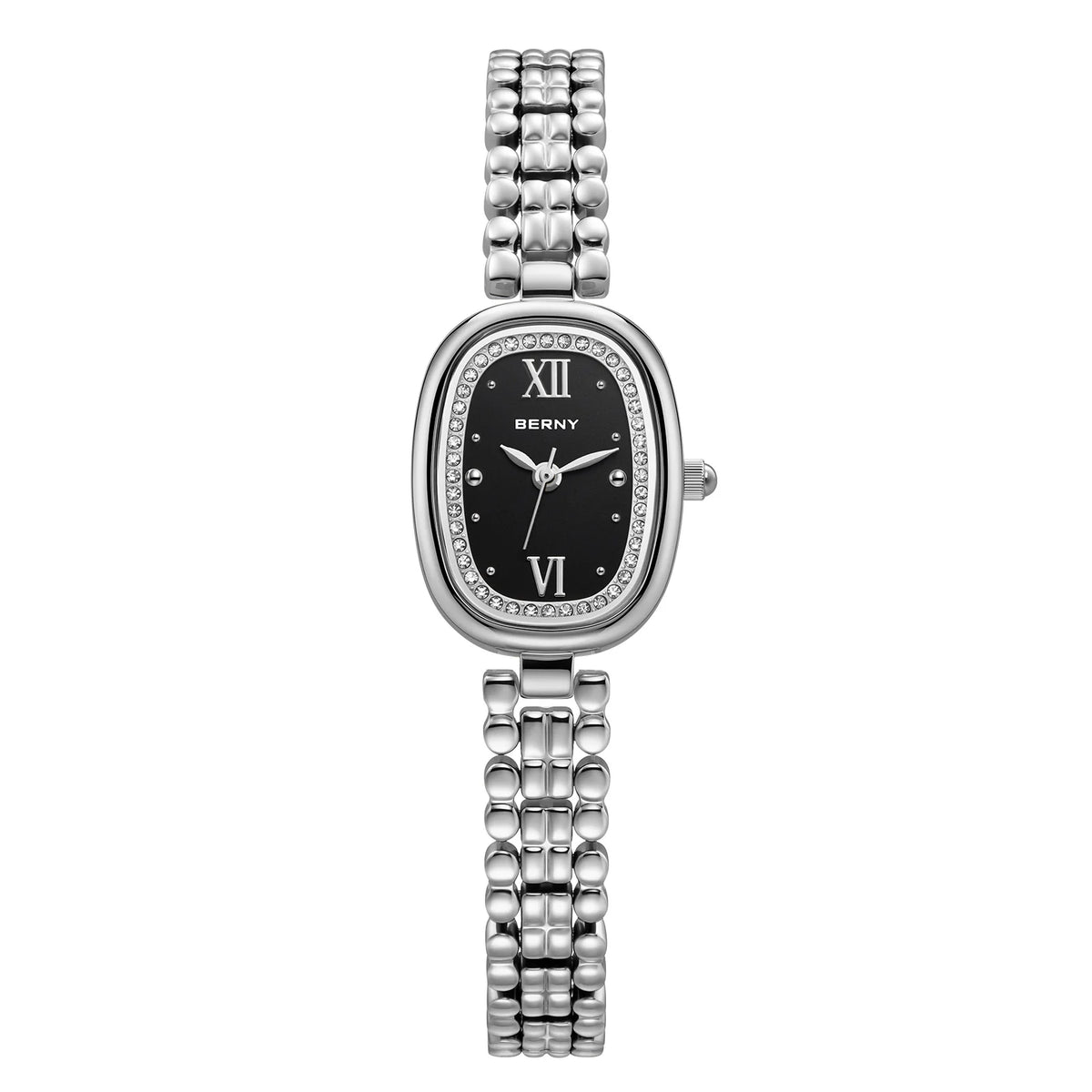 BERNY Women's Watches Fashion Casual Small Dail Ladies Quartz Watch Elegant Stainless Steel Girls Dress Wristwatch